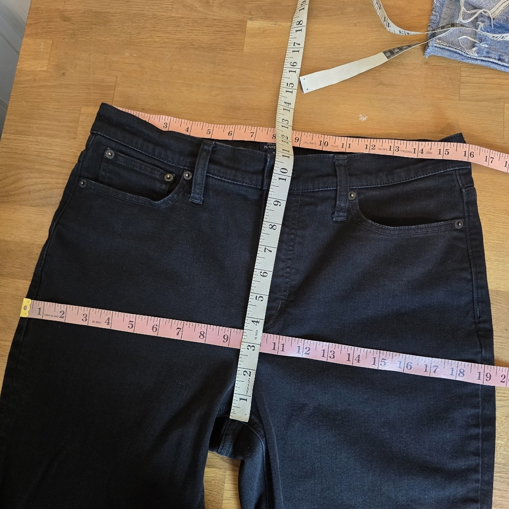 J. Crew Mid Rise Flare Crop Black Jean In All Day Stretch 31 - Picture 11 of 13